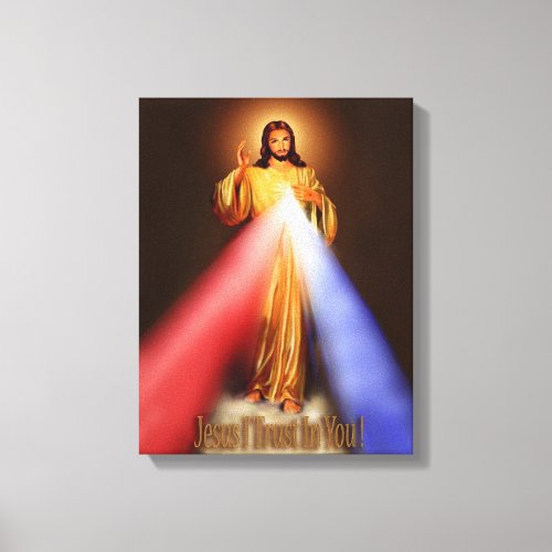 Divine Mercy Jesus I Trust In You Devotional Image Canvas Print