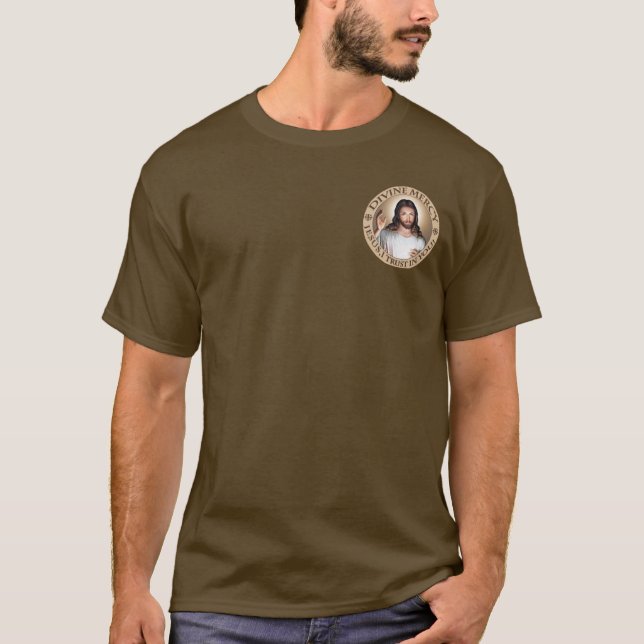 Divine Mercy Jesus I Trust In You Devotional Image T-Shirt (Front)
