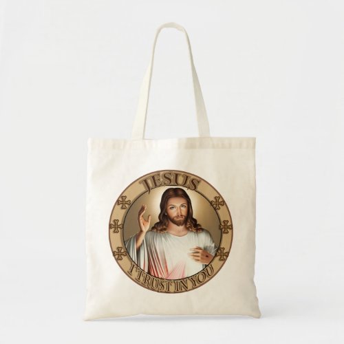 Divine Mercy Jesus I Trust In You Devotional Image Tote Bag