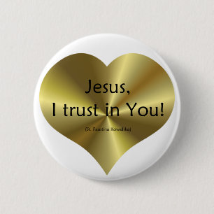 Divine Mercy: Jesus I trust in You Pinback Button