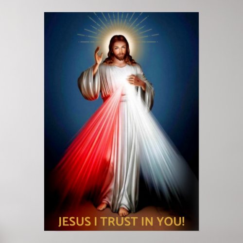 Divine Mercy _ Jesus I Trust In You Poster