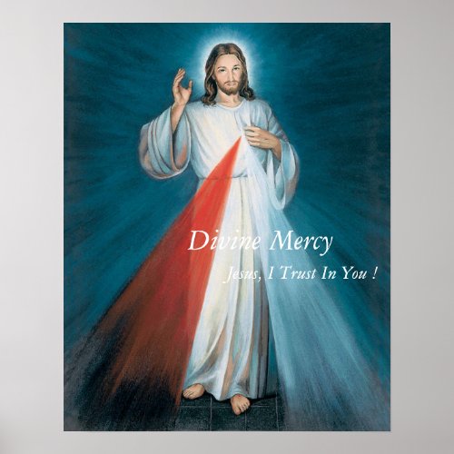 Divine Mercy Jesus I Trust In You  Poster