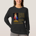 Divine Mercy Jesus Image Chaplet Novena Prayer Cat T-Shirt