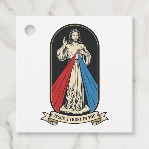 Divine Mercy Jesus Vintage Favor Tags