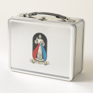 Divine Mercy Jesus Vintage Metal Lunch Box