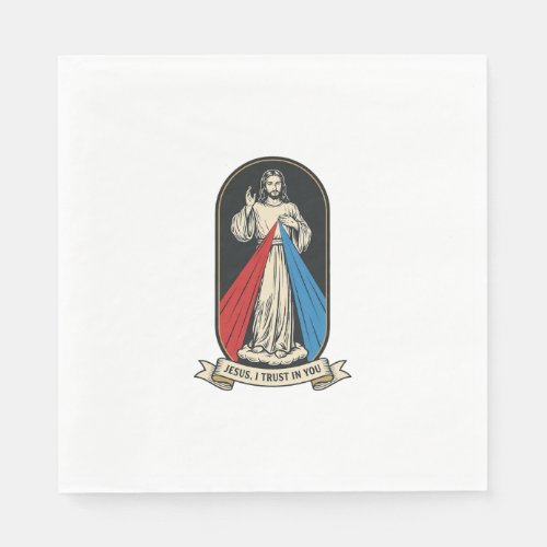Divine Mercy Jesus Vintage Napkins