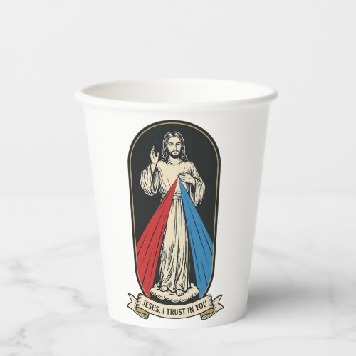 Divine Mercy Jesus Vintage Paper Cups