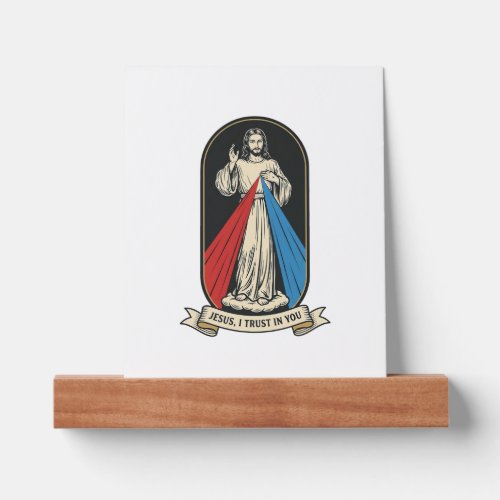 Divine Mercy Jesus Vintage Picture Ledge