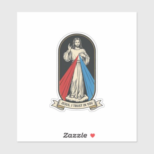 Divine Mercy Jesus Vintage Sticker