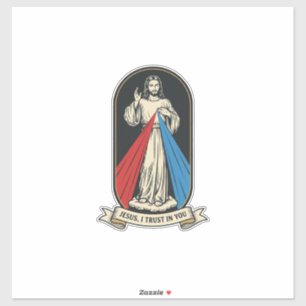 Divine Mercy Jesus Vintage Sticker
