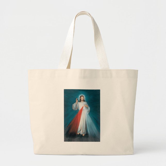 divine mercy large tote bag (Front)