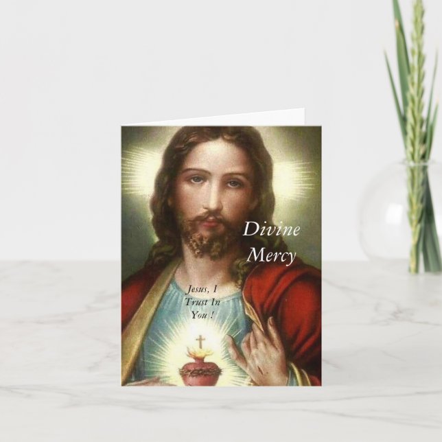 Divine Mercy    Letterpress Thank You Card (Front)