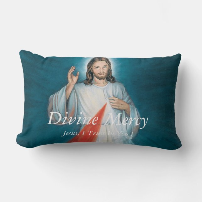 Divine Mercy Lumbar Pillow (Front)