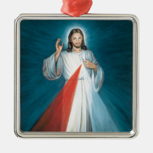 divine mercy metal ornament