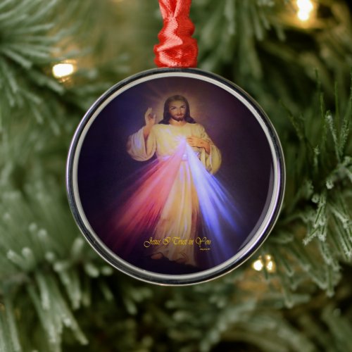 Divine Mercy Metal Ornament