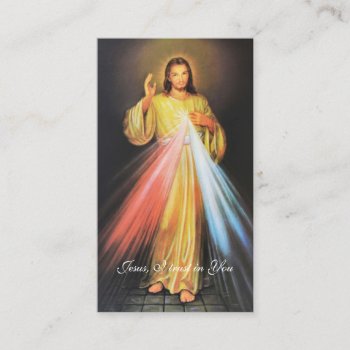 Divine Mercy Of Jesus Chaplet Catholic Religious   Place Card by ShowerOfRoses at Zazzle
