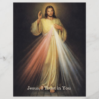 Divine Mercy of Jesus Chaplet Prayer Religious Letterhead
