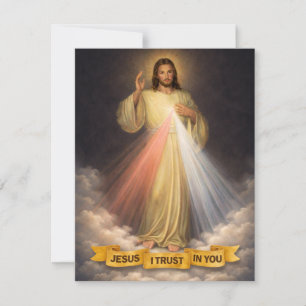 Divine Mercy of Jesus Chaplet Prayer Religious Note Card