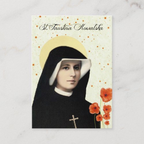 Divine Mercy of Jesus Chaplet St Faustina Business Card