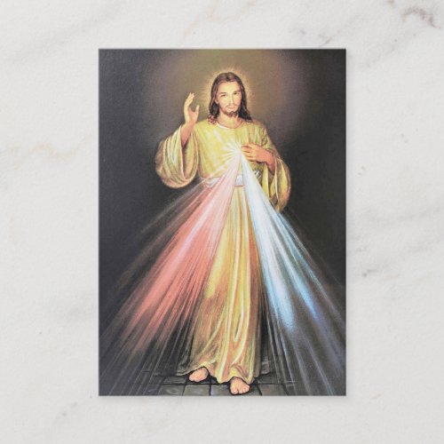 Divine Mercy of Jesus Chaplet St Faustina Prayer  Business Card