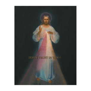 Divine Mercy Original Vilnius Image Wood Wall Art