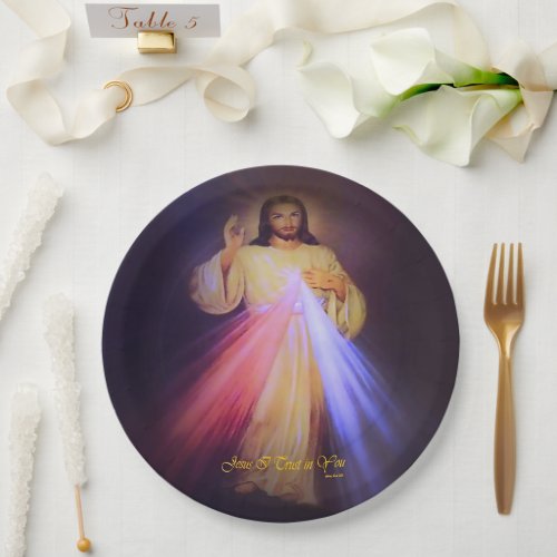 Divine Mercy Paper Plates