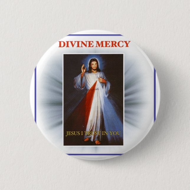 Divine Mercy Pinback Button (Front)