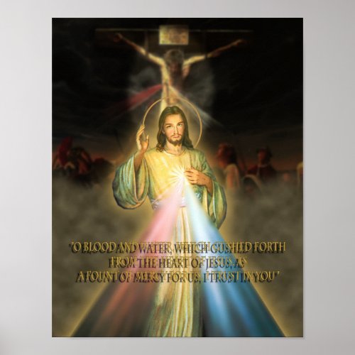 Divine Mercy Prayer Poster