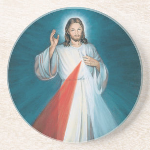 divine mercy sandstone coaster