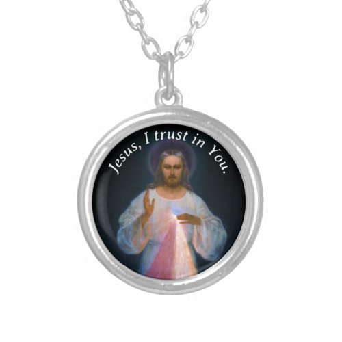 Divine Mercy Silver Plated Necklace