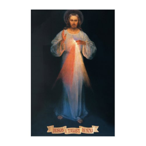 Divine Mercy St Faustina Jesus I Trust in You Acrylic Print