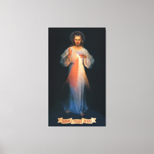 Divine Mercy St Faustina Jesus I Trust in You Canvas Print