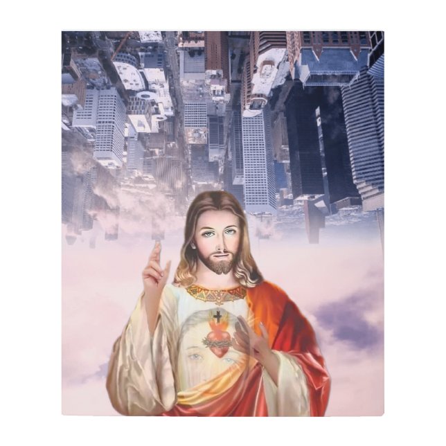 Divine Mercy, St. Faustina, Jesus I Trust in You Metal Print (Front)