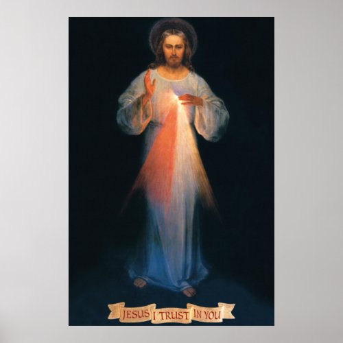 Divine Mercy St Faustina Jesus I Trust in You Poster