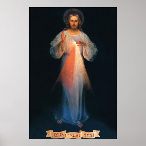 Divine Mercy St Faustina Jesus I Trust in You Poster