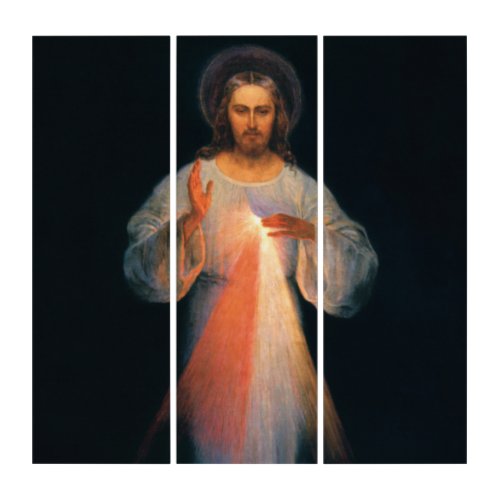 Divine Mercy St Faustina Jesus I Trust in You Triptych