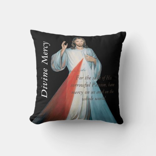 divine mercy throw pillow