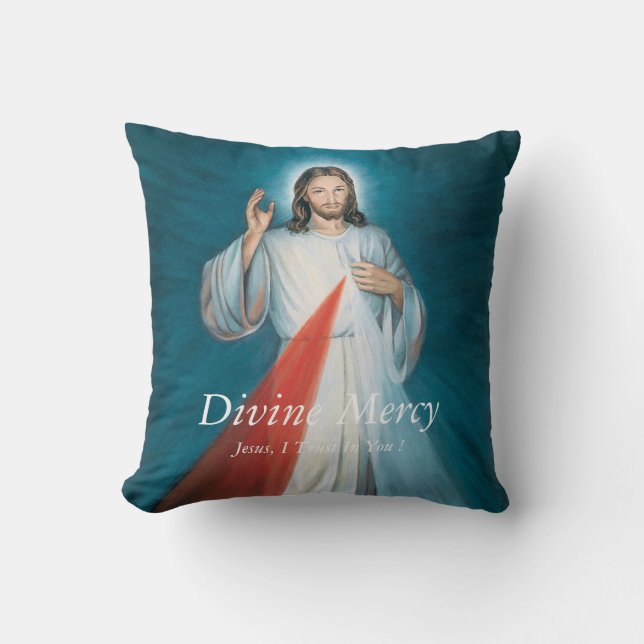 Divine Mercy Throw Pillow (Front)