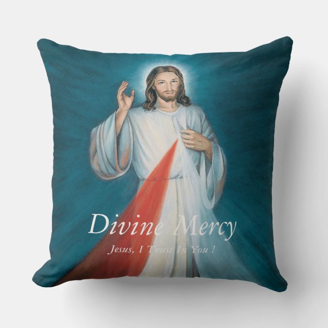 Divine Mercy Throw Pillow (Front)