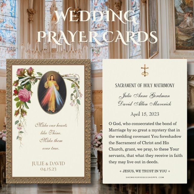 Divine Mercy Wedding Roses Prayer Card  (Creator Uploaded)