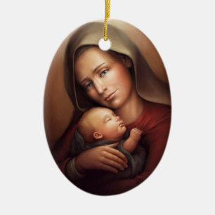 Divine Motherhood Ceramic Ornament