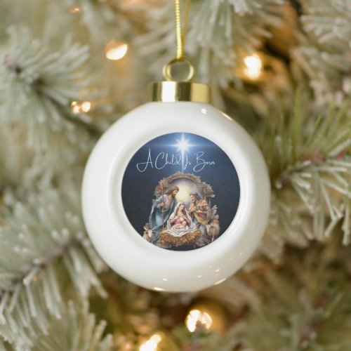 Divine Nativity Scene Ornament