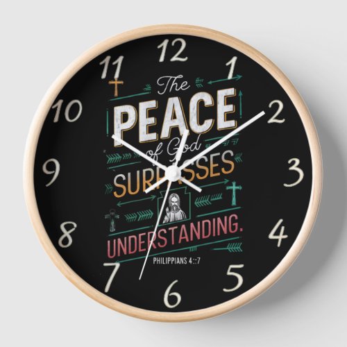 Divine Peace Graphic Tee Clock