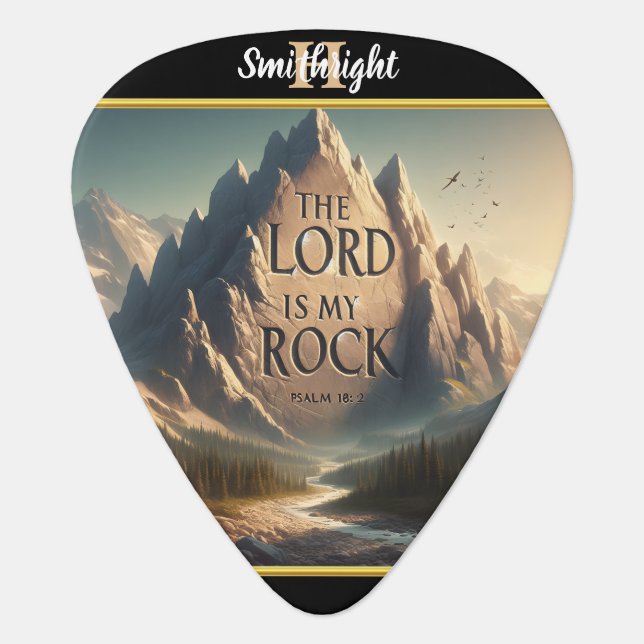 Divine Presence Among the Mountains Guitar Pick (Front)
