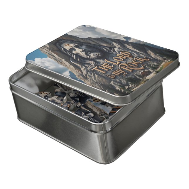 Divine Presence Among the Mountains Jigsaw Puzzle (Lid Open)