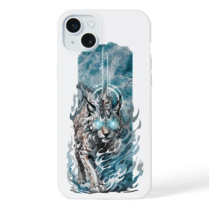 Divine Presence: Spiritual Lynx with Glowing Eyes iPhone 15 Plus Case