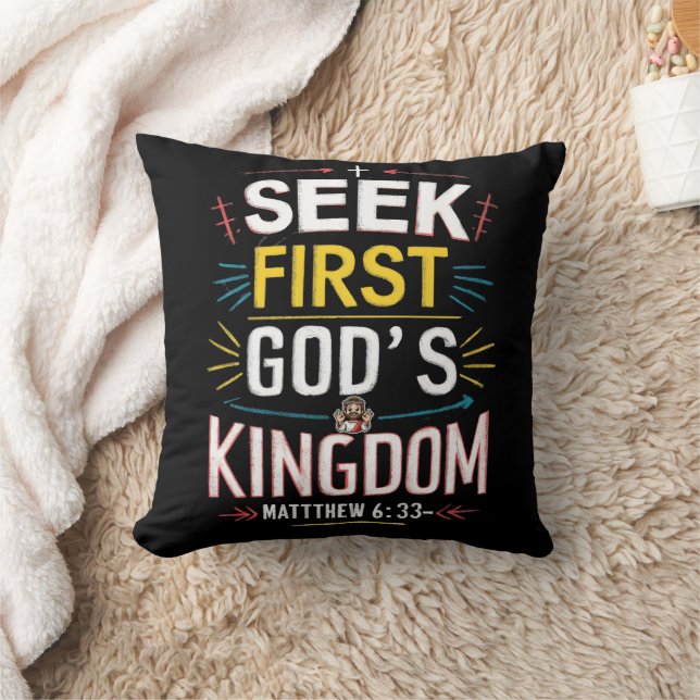 Divine Quest: Pursuing Gods Kingdom Throw Pillow (Blanket)
