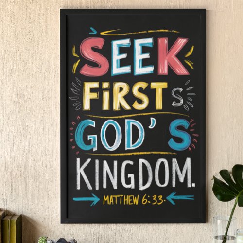 Divine Quest Seek First Gods Kingdom Poster