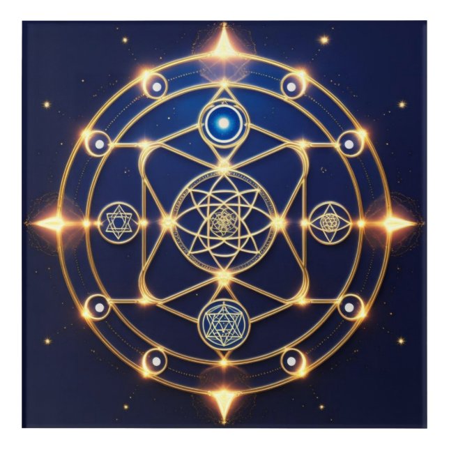 Divine Radiance – 5: Illuminated Universal Energy Acrylic Print (Front)