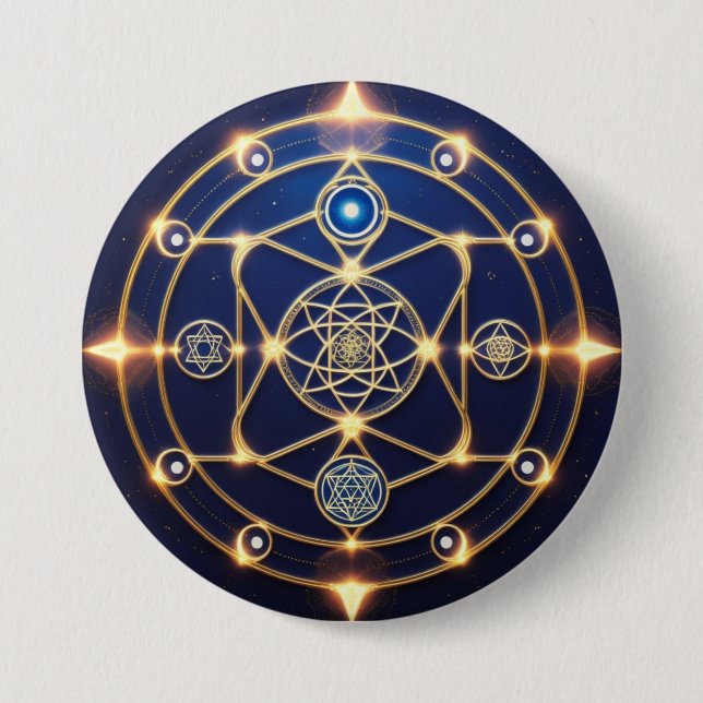 Divine Radiance – 5: Illuminated Universal Energy Button (Front)
